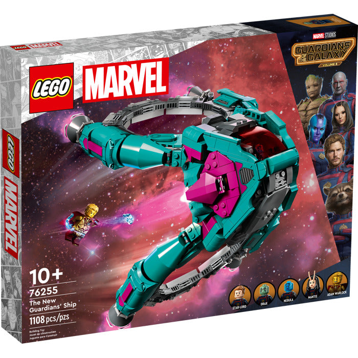 LEGO Marvel The New Guardians’ Ship 76255, Spaceship Building Toy with 5 Minifigures, Collectible Model from Guardians of the Galaxy 3, Displayable Super Hero Gift Idea for Kids and Teens Ages 10+