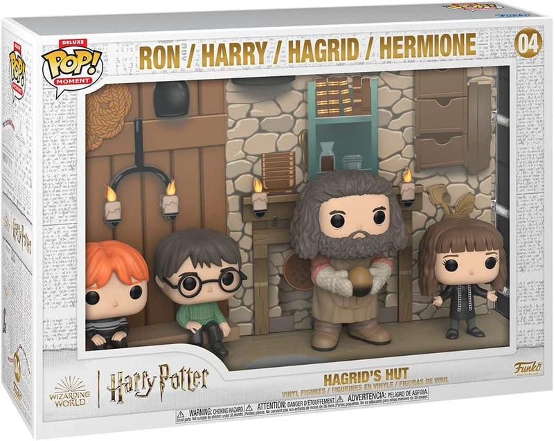 Funko Pop! Moments Deluxe: Harry Potter - Hagrid's Hut, Ron, Harry, Hagrid, Hermione
