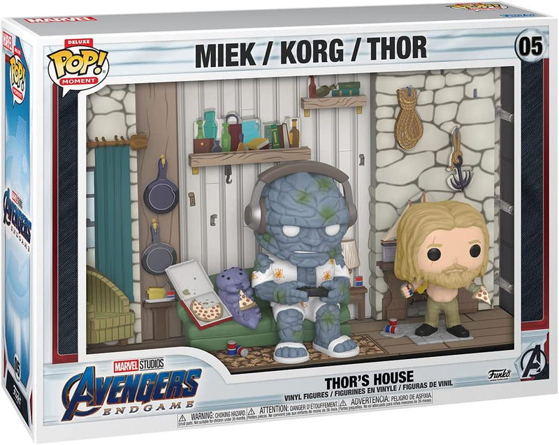 Funko Pop! Moments Deluxe: Avengers: Endgame - Thor's House, Miek, Korg, Thor