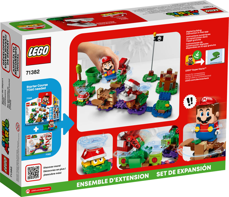 LEGO Super Mario Piranha Plant Puzzling Challenge Expansion Set 71382; Unique Toy for Creative Kids (267 Pieces)
