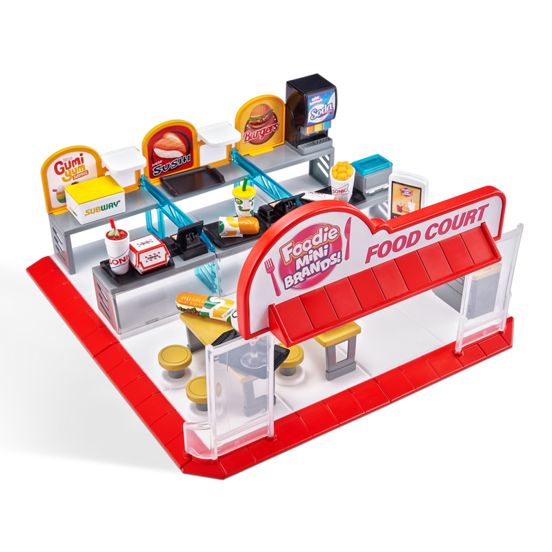 5 Surprise Foodie Mini Brands Mini Food Court Novelty & Gag Toy with 1 Exclusive Mini by ZURU