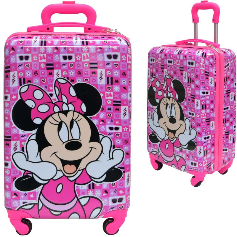 Minnie Mouse 18" Hard Sided Carry On Luggage w/4 Spinner Wheels