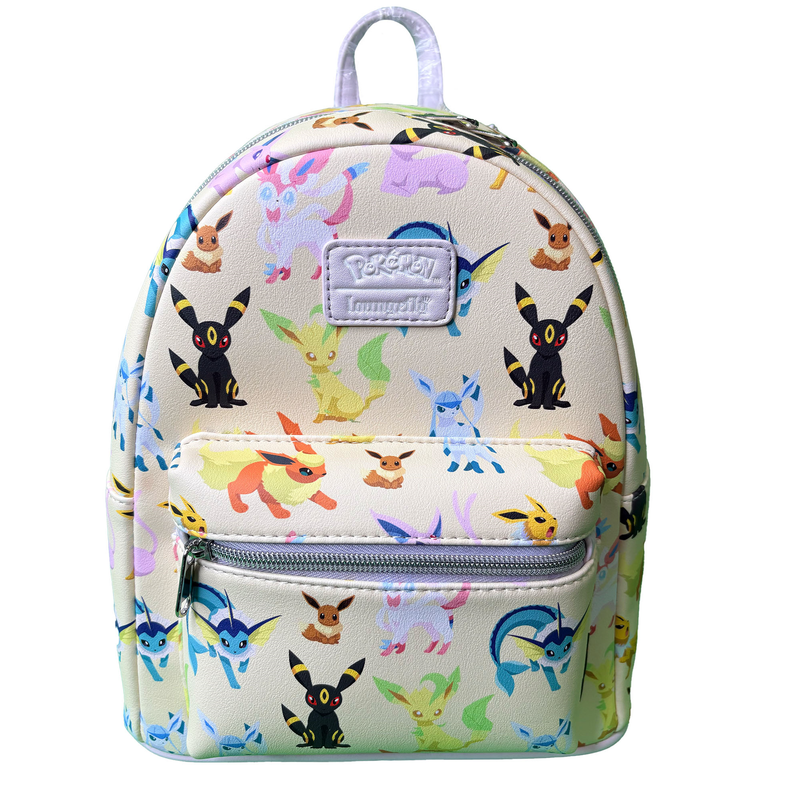 Loungefly All Over Print Pokemon Eeveelutions Mini Faux Leather Shell Backpack