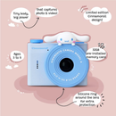 Cinnamoroll Mini Kidamento Kids Digital Camera & Video Camcorder, 32GB Memory Card, Momento Book - Model A Cinnamoroll