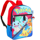Pokemon Black 5pc 16" Backpack Set Keychain, Zipper pouch