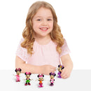 Just Play Disney Junior Minnie Mouse 3 inch Tall Collectible Figure Set, 5 Piece Set Includes Tennis, Hula, Candy Maker, Popstar, and Ballerina Outfits, Kids Toys for Ages 3 up