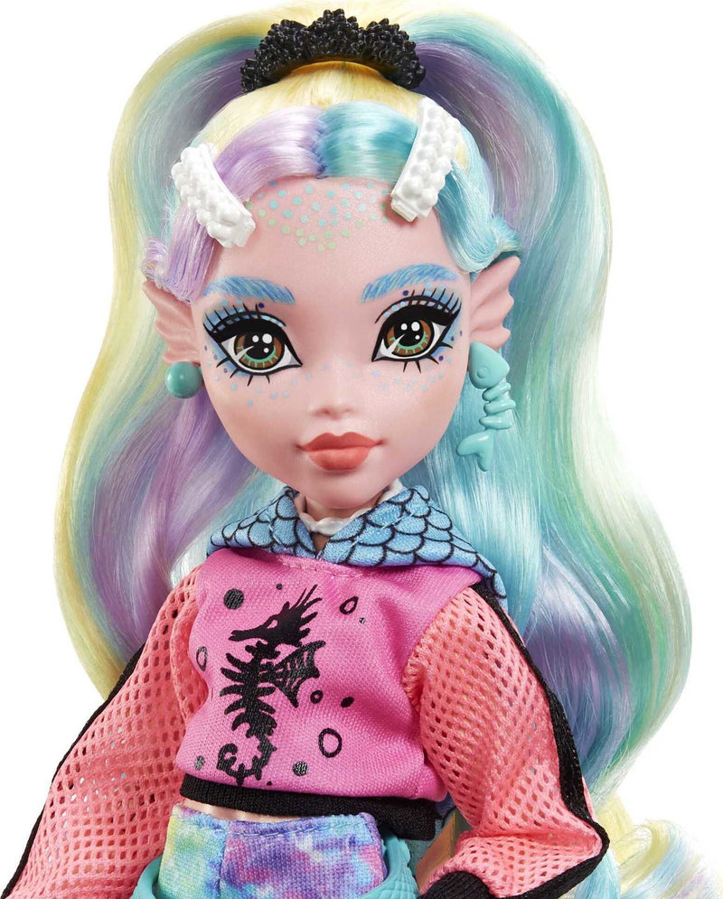 Monster High Doll, Lagoona Blue with Pet Piranha