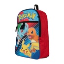 Pokemon Black 5pc 16" Backpack Set Keychain, Zipper pouch