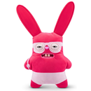 Fuggler Vacay Vibes by ZURU, Funny Ugly Monster, Plush, Collectible, Toy (Rabid Rabbit - red)