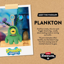 Fuggler SpongeBob 5-Inch Plush Keyring by ZURU, Funny Ugly Monster Bag Clip-on Stuffed Animal Plankton