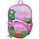 Girls Peppa Pig Backpack 16" with Lunch Bag