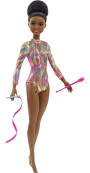 Barbie Career Rhythmic Gymnast Brunette Doll (12-in/3040-cm), Leotard and Accessories