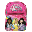 Barbie and Friends Large Pink Polyester 16" School Backpack for Girls