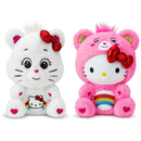 Care Bears Hello Kitty Loves Cheer Bear 10" Collectible Plush 2-Pack - Soft, Huggable Material!