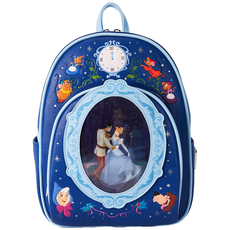 Loungefly Disney Cinderella 75th Anniversary Lenticular Mini Blue Backpack