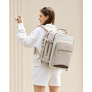 LOVEVOOK 40L Travel Backpack for Women & Men, Airline Approved Carry On Luggage with 3 Packing Cubes, TSA Overnight Bags, Waterproof Personal Item Bag, Khaki