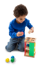 Melissa & Doug Deluxe Pound and Roll Wooden Tower Toy With Hammer