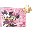 Disney Minnie Mouse 5 Wood Jigsaw Puzzles in Wood Storage Box