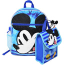 Walt Disney Mickey Mouse 16"  Backpack with Lunch Bag set