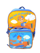 Blippi Backpack 16" Hey It's Me & Insulated Lunch Bag Detachable 2-Pcs Set
