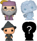 Funko Bitty POP! HP - Dumbledore, 4-Pack - Albus Dumbledore, Nearly Headless Nick, Minerva McGonagall and A Surprise Mystery Mini Figure