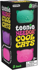 NeeDoh Teenie Cool Cats Stress Ball 3-Pack (3 RANDOM Colors!)