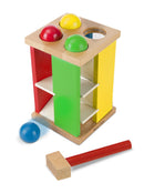 Melissa & Doug Deluxe Pound and Roll Wooden Tower Toy With Hammer
