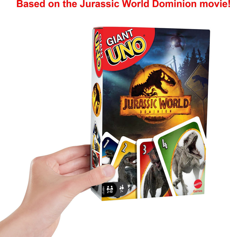 Giant UNO Jurassic World: Dominion Card Game With Oversized Cards