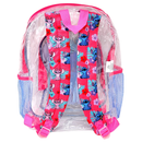Disney Stitch Transparent Backpack Clear 16" Girls School Bag