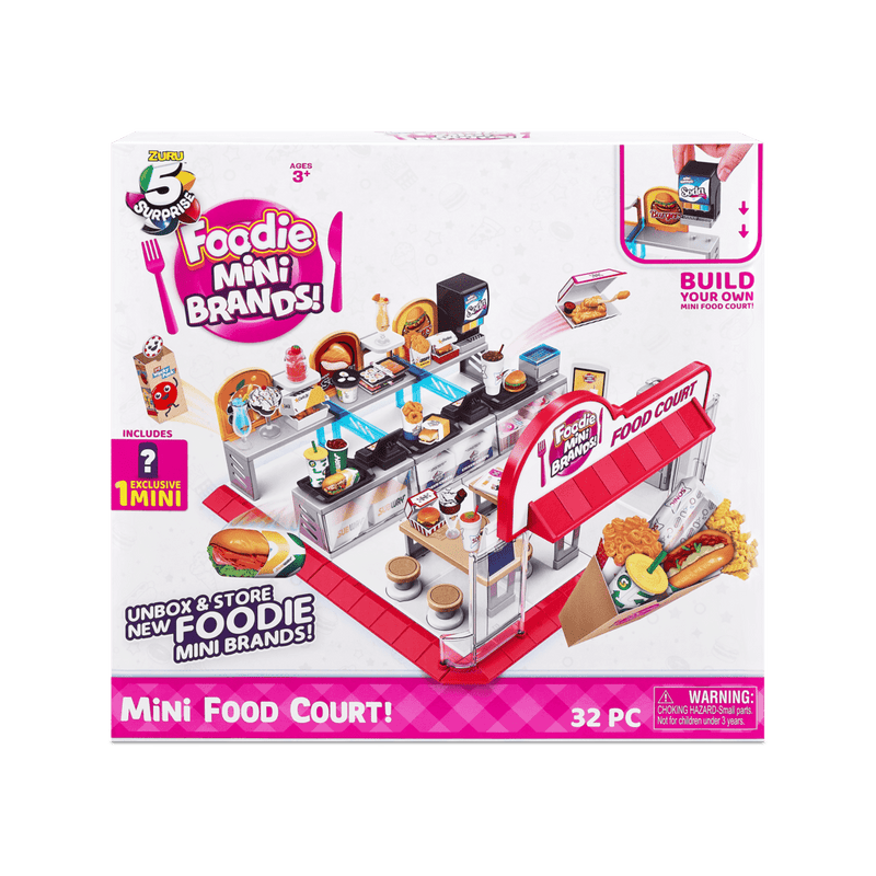 5 Surprise Foodie Mini Brands Mini Food Court Novelty & Gag Toy with 1 Exclusive Mini by ZURU