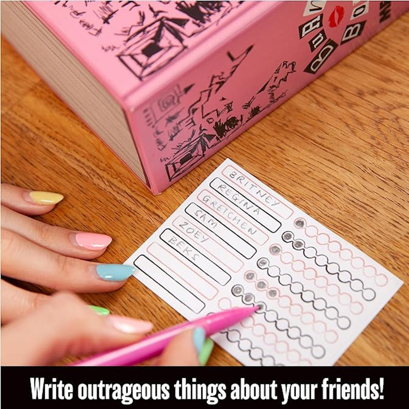 Mean Girls Burn Book Party Card Game Family Board Game Based on The Comedy Movie, for Adults and Teens Ages 14 and up