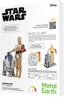 Metal Earth Star Wars R2-D2 and C-3PO 3D Metal Model Kit Box Set