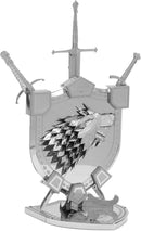 Metal Earth Premium Series Game of Thrones House Stark Sigil 3D Metal Model Kit Fascinations
