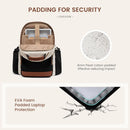 LOVEVOOK Laptop Backpack for Women with Pouch Pocket for Large Capacity,15.6IN Laptop Travel Backpack, Beige & Black