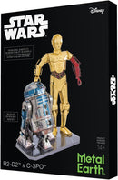 Metal Earth Star Wars R2-D2 and C-3PO 3D Metal Model Kit Box Set