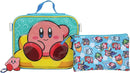 Kirby 5-Piece Set: 16” Backpack, Lunchbox, Utility Case, Rubber Keychain, and Carabiner