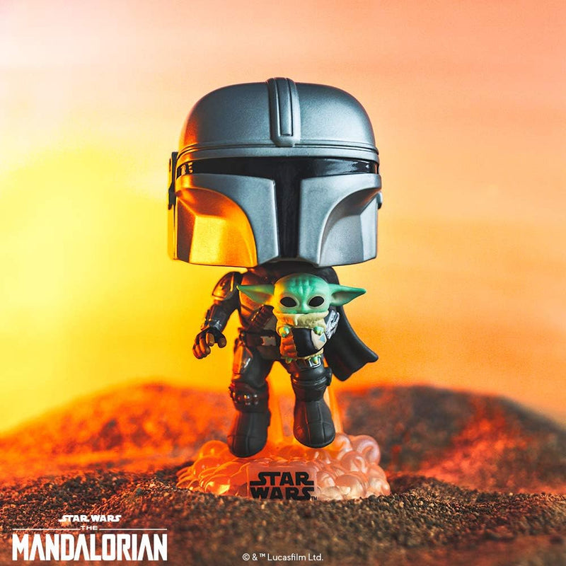 Figurine Pop Mando flying with jet pack (Star Wars Mandalorian