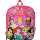 Disney Princess Girls School Backpack 16" with front pocket