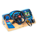 Melissa & Doug Vroom & Zoom Interactive Wooden Dashboard Steering Wheel Pretend Play Driving Toy