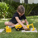 CAT Construction Toys, Mini Crew 3-Pack 7”, Push-Powered Yellow Construction Vehicle Toys, Includes Dump Truck, Wheel Loader, and Excavator for Kids and Toddlers Ages 2+