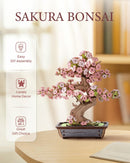 Rolife 3D Wooden Puzzle Flower for Adults, DIY Sakura Bonsai Tree Plants for Home Table Decor, Creative Cherry Blossom