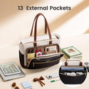 LOVEVOOK Teachers Messenger Bag for Women, Work Laptop Bag with Large Cup Holder