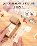 Rolife Super Creator Series, DIY Mini Ice Cream Store Dollhouse House Kit, Bulid Scenary for Action Collectible Figures