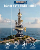 ROKR Navi Lighthouse Mechanical 3D Puzzle, Lighted DIY Building Set for Adults, Metal Building Kits