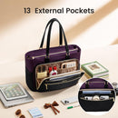 LOVEVOOK Teachers Messenger Bag for Women, Work Laptop Bag with Large Cup Holder