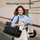 LOVEVOOK Teachers Messenger Bag for Women, Work Laptop Bag with Large Cup Holder