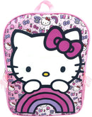Hello Kitty Kid's Licensed 15" Backpack With Lunch Box Combo Set (Hello Kitty)