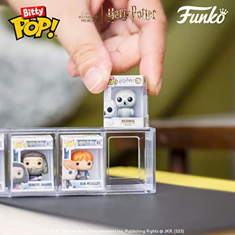 Funko Bitty POP! HP - Harry in Robe with Scarf, 4-Pack - Harry Potter, Draco Malfoy, Dobby and A Surprise Mystery Mini Figure