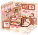 Rolife Tasty Cake Shop Super Creator DIY Miniature Plastic House Building Set Playset with LED, Toy Diarama