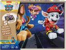 PAW PATROL THE MOVIE - SET OF 5 WOOD PUZZLES WITH STORAGE BOX FOR KIDS